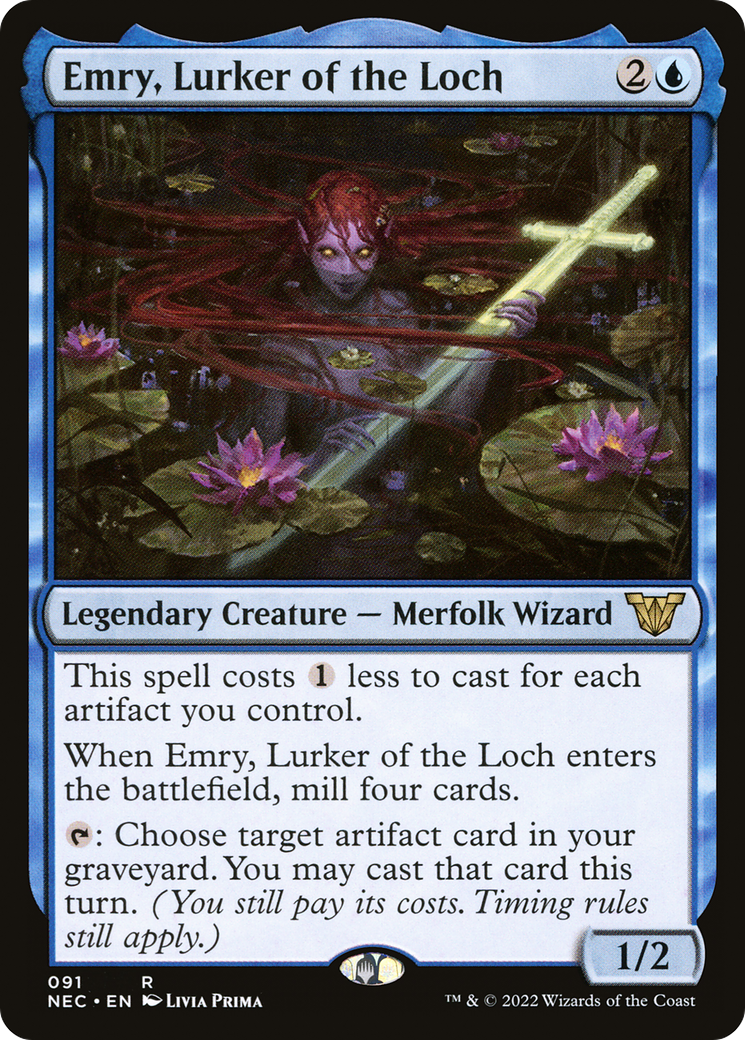 Image of Emry, Lurker of the Loch (NEC-091) - Neon Dynasty Commander
