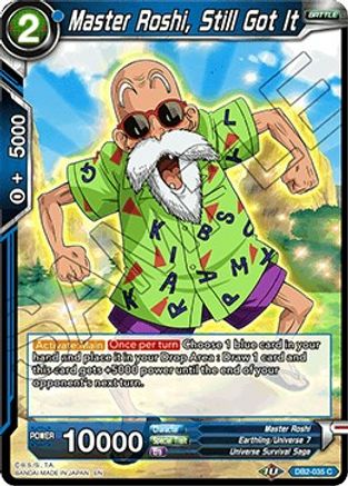 Image of Master Roshi, Still Got It (DB2-035) - Draft Box 05  Divine Multiverse Foil