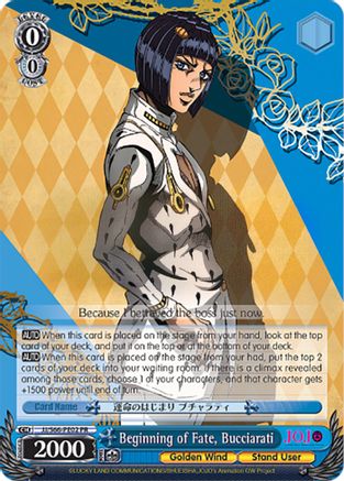 Image of Beginning of Fate, Bucciarati (JJ/S66-PE02 PR) - JoJo's Bizarre Adventure: Golden Wind