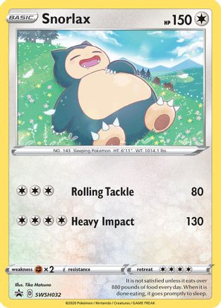 Image of Snorlax SWSH032  - Holofoil SWSH Sword & Shield Promo Cards - Promo