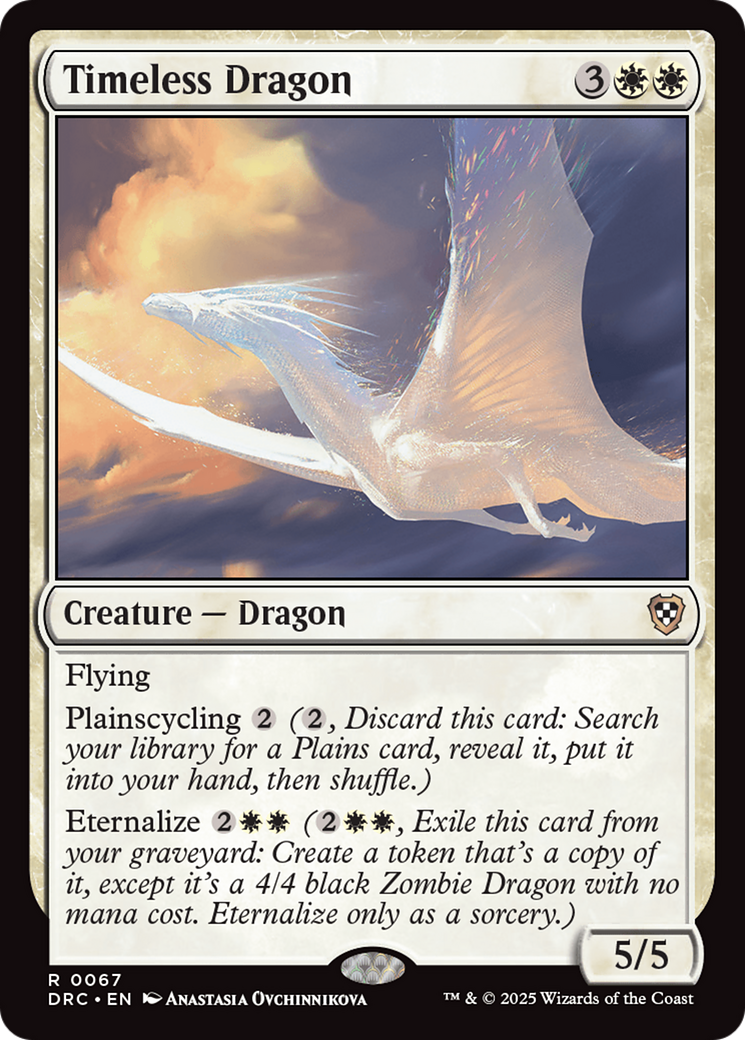 Image of Timeless Dragon (DRC-067) - Commander: Aetherdrift