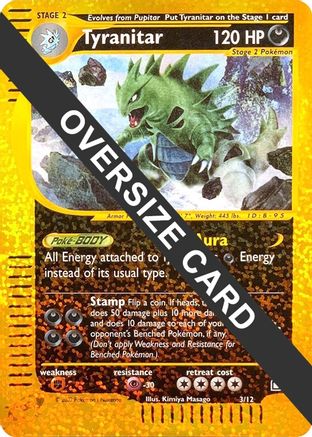 Image of Tyranitar 003/12  - Reverse Holofoil Jumbo Cards - Promo