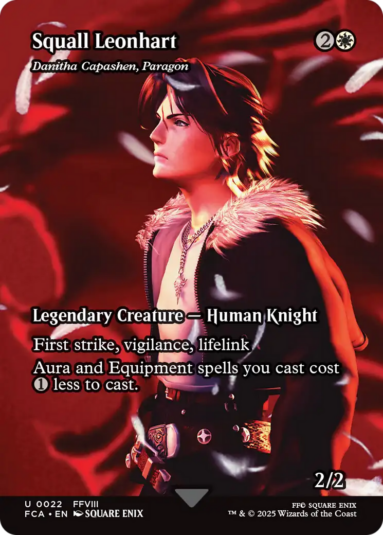 Image of Squall Leonhart - Danitha Capashen, Paragon (Showcase) (FCA-022) - FINAL FANTASY: Through the Ages / Squall Leonhart (Borderless) Foil