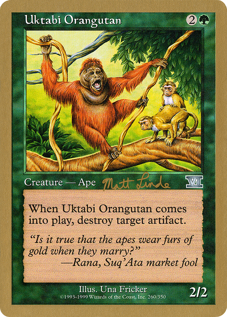 Image of Uktabi Orangutan - 1999 Matt Linde (6ED) (WCD-) - World Championship Decks 1999