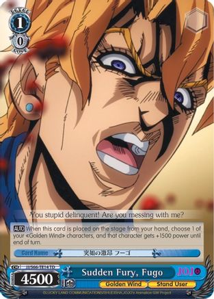 Image of Sudden Fury, Fugo (JJ/S66-TE14 TD) - JoJo's Bizarre Adventure: Golden Wind