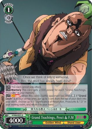 Image of Grand Teachings, Pesci & F.M (JJ/S66-E031 R) - JoJo's Bizarre Adventure: Golden Wind