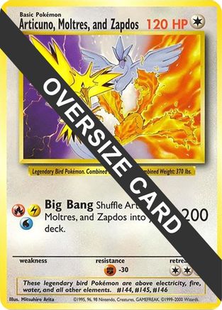 Image of Articuno, Moltres, and Zapdos (Warner Bros. Promo)  Jumbo Cards - Promo