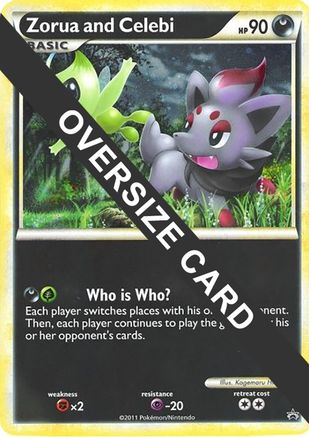 Image of Zorua and Celebi (Black and White Tour Promo)  - Holofoil Jumbo Cards - Promo