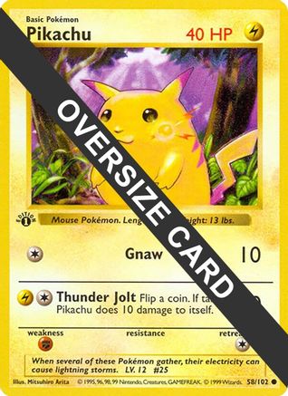Image of Pikachu 058/102  Jumbo Cards - Promo
