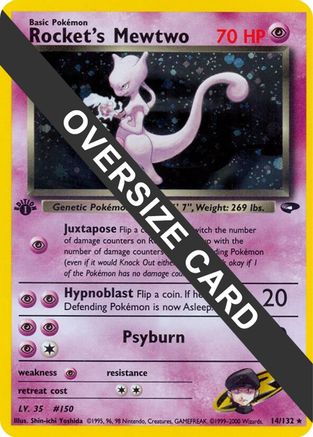 Image of Rocket's Mewtwo 014/132  - Holofoil Jumbo Cards - Promo