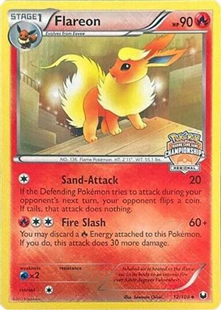 Image of Flareon 012/108  - Reverse Holofoil League & Championship Cards - Promo