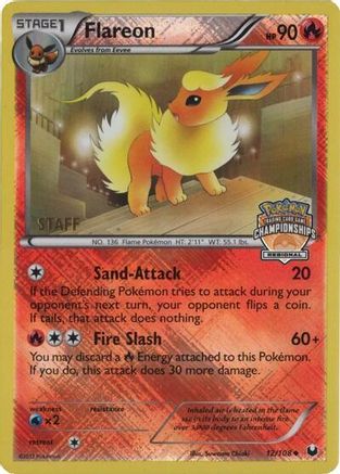 Image of Flareon 012/108  - Reverse Holofoil League & Championship Cards - Promo