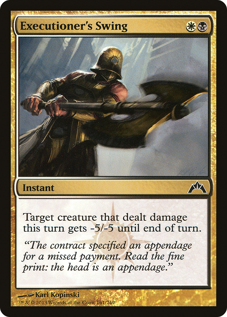 Image of Executioner's Swing (GTC-161) - Gatecrash Foil