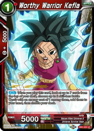 Image of Worthy Warrior Kefla (Divine Multiverse Draft Tournament) (DB2-009) - Tournament Promotion Cards