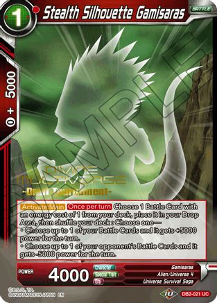 Image of Stealth Silhouette Gamisaras (Divine Multiverse Draft Tournament) (DB2-021) - Tournament Promotion Cards