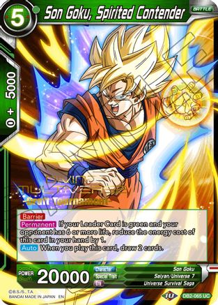 Image of Son Goku, Spirited Contender (Divine Multiverse Draft Tournament) (DB2-065) - Tournament Promotion Cards