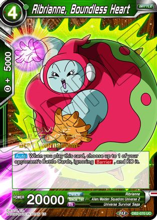 Image of Ribrianne, Boundless Heart (Divine Multiverse Draft Tournament) (DB2-070) - Tournament Promotion Cards