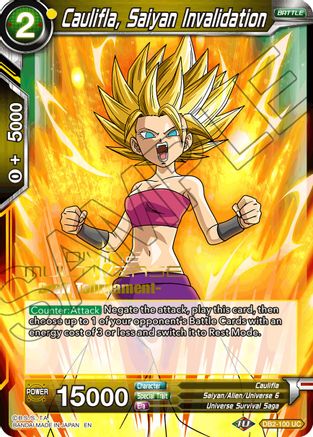 Image of Caulifla, Saiyan Invalidation (Divine Multiverse Draft Tournament) (DB2-100) - Tournament Promotion Cards