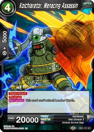 Image of Koichiarator, Menacing Assassin (Divine Multiverse Draft Tournament) (DB2-141) - Tournament Promotion Cards