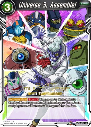 Image of Universe 3, Assemble! (Divine Multiverse Draft Tournament) (DB2-161) - Tournament Promotion Cards
