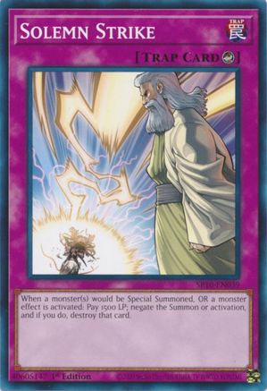 Image of Solemn Strike (SR10-EN039) - Structure Deck: Mechanized Madness 1st Edition