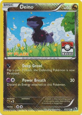 Image of Deino 097/113  - Reverse Holofoil League & Championship Cards - Promo