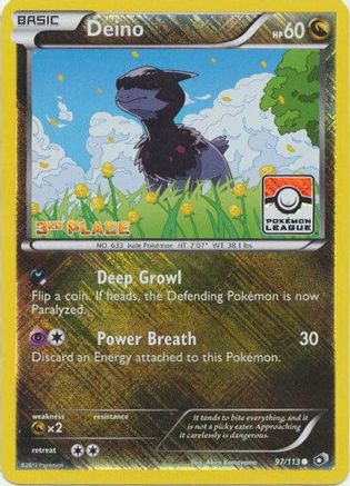 Image of Deino 097/113  - Reverse Holofoil League & Championship Cards - Promo