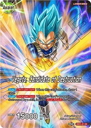 Image of Vegeta // Vegeta, Candidate of Destruction (EX11-01) - Expansion Deck Box Set 11 Universe 7 Unison