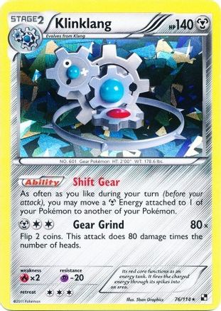 Image of Klinklang 076/114  - Reverse Holofoil Blister Exclusives - Promo