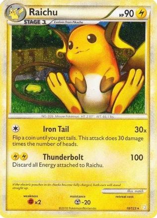 Image of Raichu 010/123  - Holofoil Deck Exclusives - Holo Rare