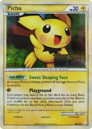 Image of Pichu (Prerelease) [Staff] 028/123  - Holofoil Nintendo Promos - Promo