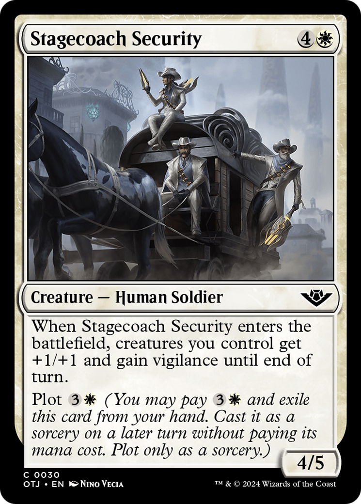 Image of Stagecoach Security (OTJ-030) - Outlaws of Thunder Junction Foil