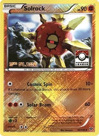 Image of Solrock (Pokemon League) [3rd Place] 064/146  - Reverse Holofoil League & Championship Cards - Promo