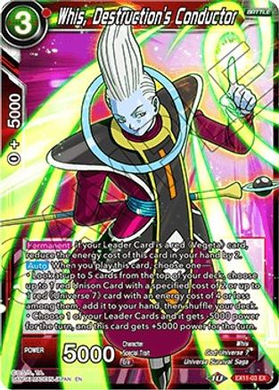 Image of Whis, Destruction's Conductor (EX11-03) - Expansion Deck Box Set 11 Universe 7 Unison Foil