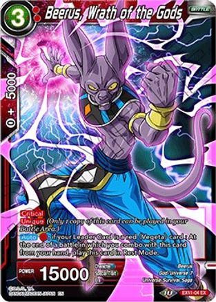 Image of Beerus, Wrath of the Gods (EX11-04) - Expansion Deck Box Set 11 Universe 7 Unison
