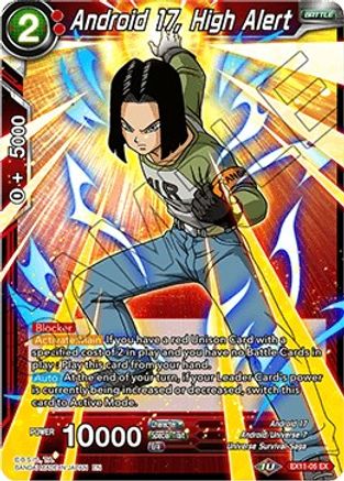 Image of Android 17, High Alert (EX11-05) - Expansion Deck Box Set 11 Universe 7 Unison