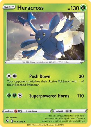 Image of Heracross 006/192  SWSH02 Rebel Clash - Uncommon