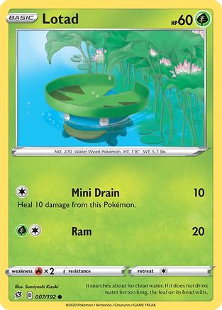 Image of Lotad 007/192  SWSH02 Rebel Clash - Common
