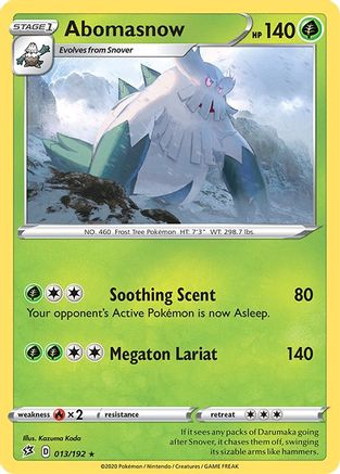 Image of Abomasnow 013/192  SWSH02 Rebel Clash - Rare