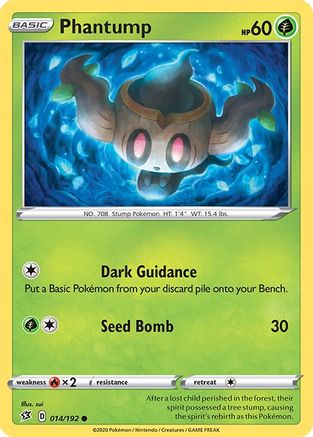 Image of Phantump 014/192  - Reverse Holofoil SWSH02 Rebel Clash - Common