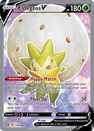 Image of Eldegoss V (Full Art) 176/192  - Holofoil SWSH02 Rebel Clash - Ultra Rare