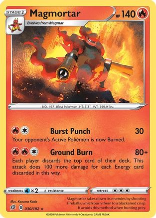 Image of Magmortar 030/192  SWSH02 Rebel Clash - Rare