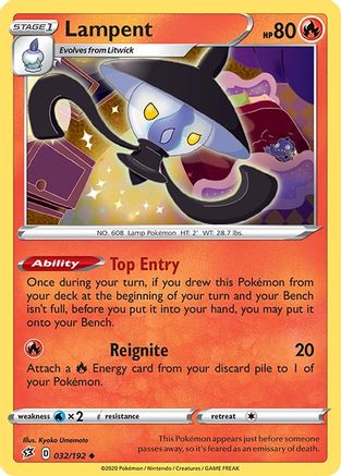 Image of Lampent 032/192  SWSH02 Rebel Clash - Uncommon