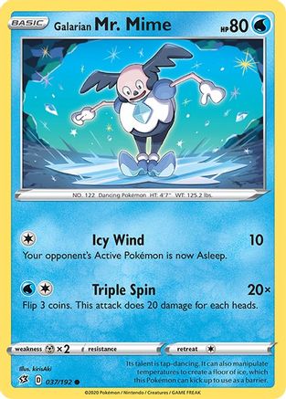 Image of Galarian Mr. Mime 037/192  SWSH02 Rebel Clash - Common