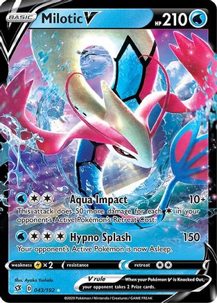 Image of Milotic V 043/192  - Holofoil SWSH02 Rebel Clash - Ultra Rare