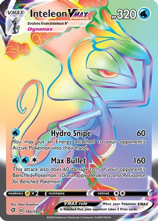 Image of Inteleon VMAX (Secret) 195/192  - Holofoil SWSH02 Rebel Clash - Secret Rare