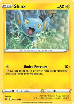 Image of Shinx 060/192  - Reverse Holofoil SWSH02 Rebel Clash - Common