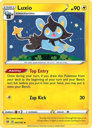 Image of Luxio 061/192  - Reverse Holofoil SWSH02 Rebel Clash - Uncommon