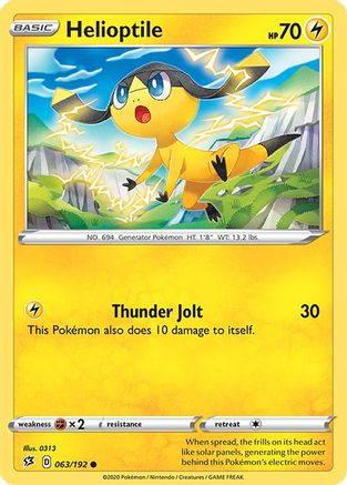Image of Helioptile 063/192  SWSH02 Rebel Clash - Common