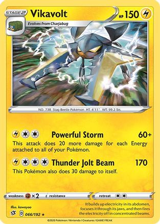 Image of Vikavolt 066/192  - Holofoil SWSH02 Rebel Clash - Holo Rare